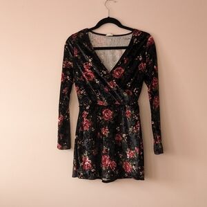 Velvet Mini Dress/Romper